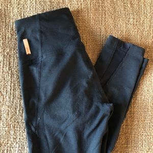 Zella cropped navy tights with mesh- size xs